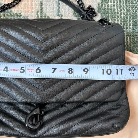 Rebecca Minkoff Black Quilted Leather Chain Shoulder Bag - Picture 5 of 6